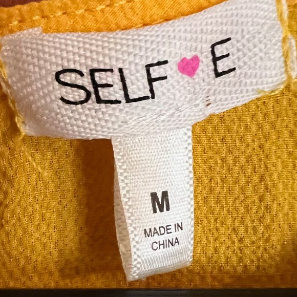 NWT Self Esteem Clothing Brand Long-Sleeve Gold Blouse Size Medium - Picture 7 of 7